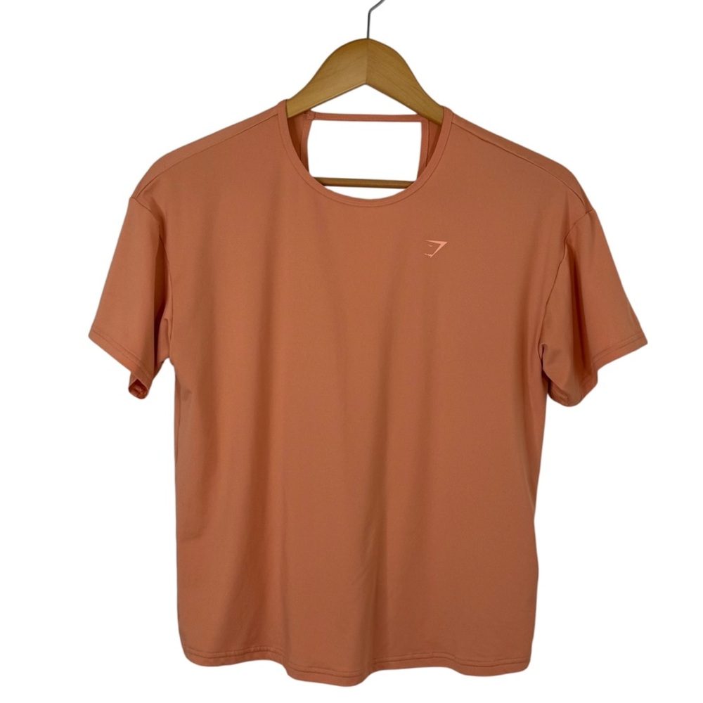 Gymshark Short Sleeve Tee V-neck with open back Orange Size  XS